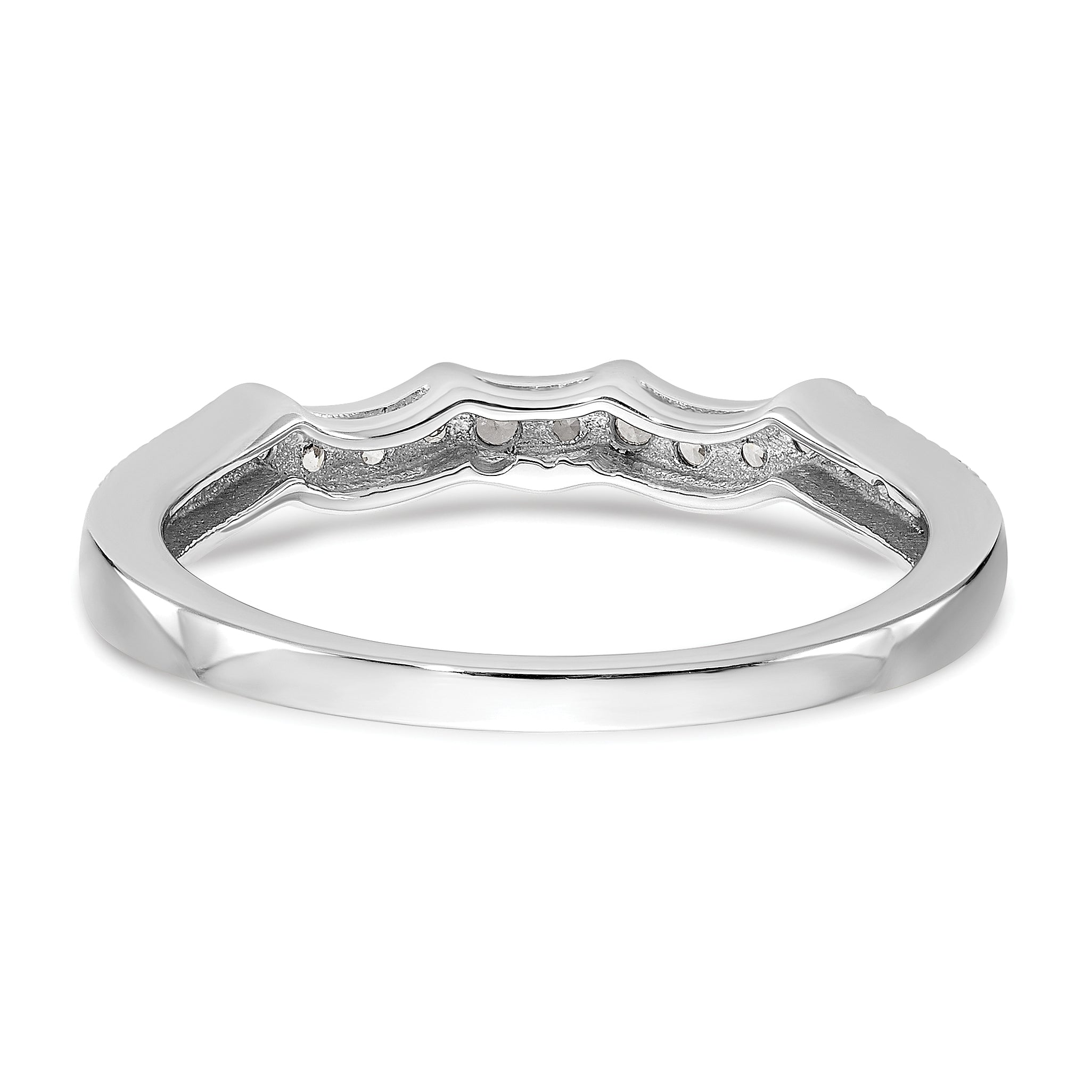 14K White Gold Lab Grown Diamond VS/SI+ G+ Wedding Band