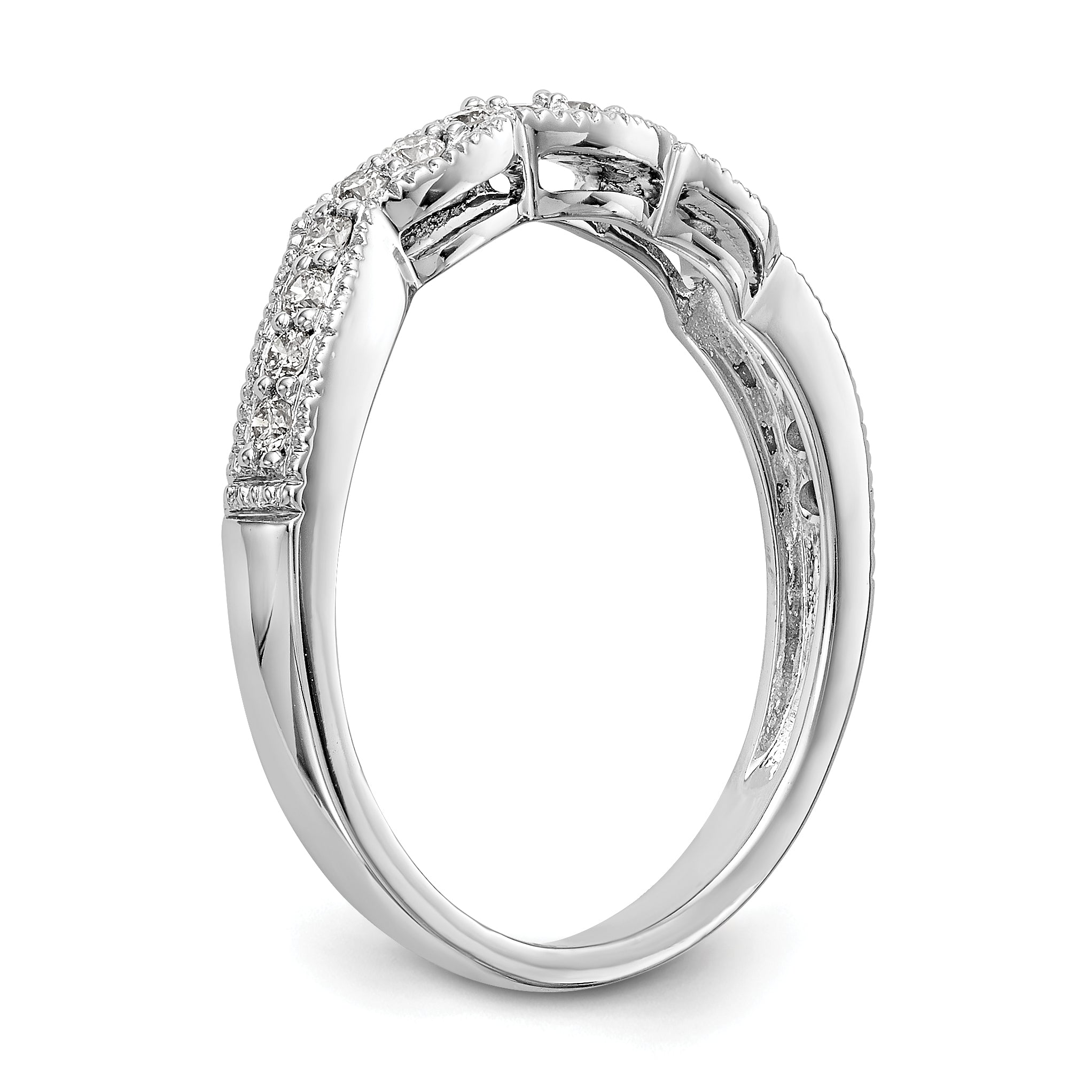 14K White Gold Lab Grown Diamond VS/SI+ G+ Wedding Band