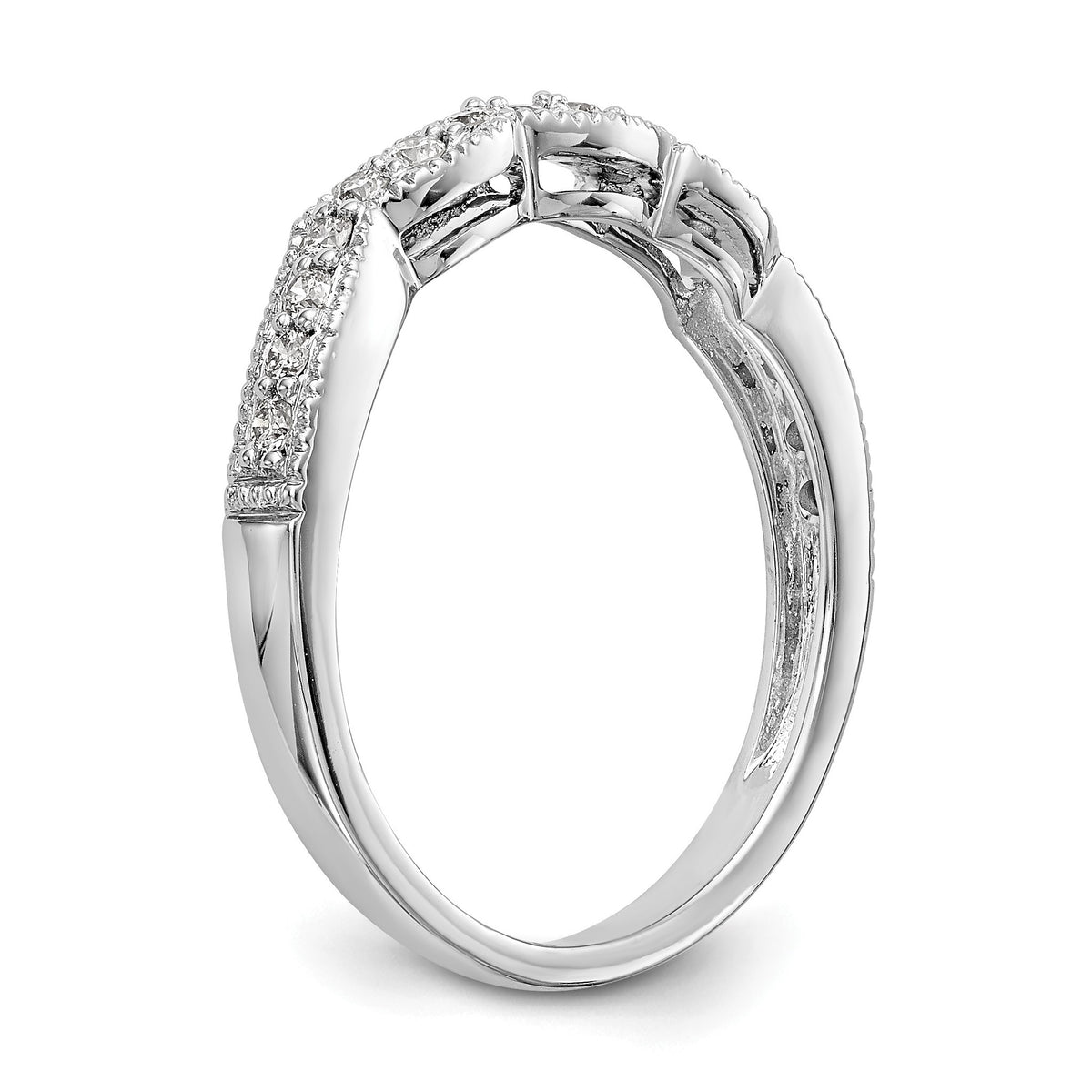 Lab-Grown Diamond Wedding Band in 14K White Gold, 2mm (1/4 ct. tw.), Size 7 - Sophia Jewelers