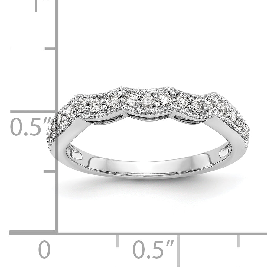 14K White Gold Lab Grown Diamond VS/SI+ G+ Wedding Band
