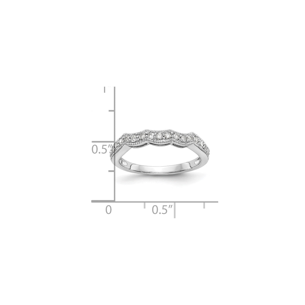 Lab-Grown Diamond Wedding Band in 14K White Gold, 2mm (1/4 ct. tw.), Size 7 - Sophia Jewelers