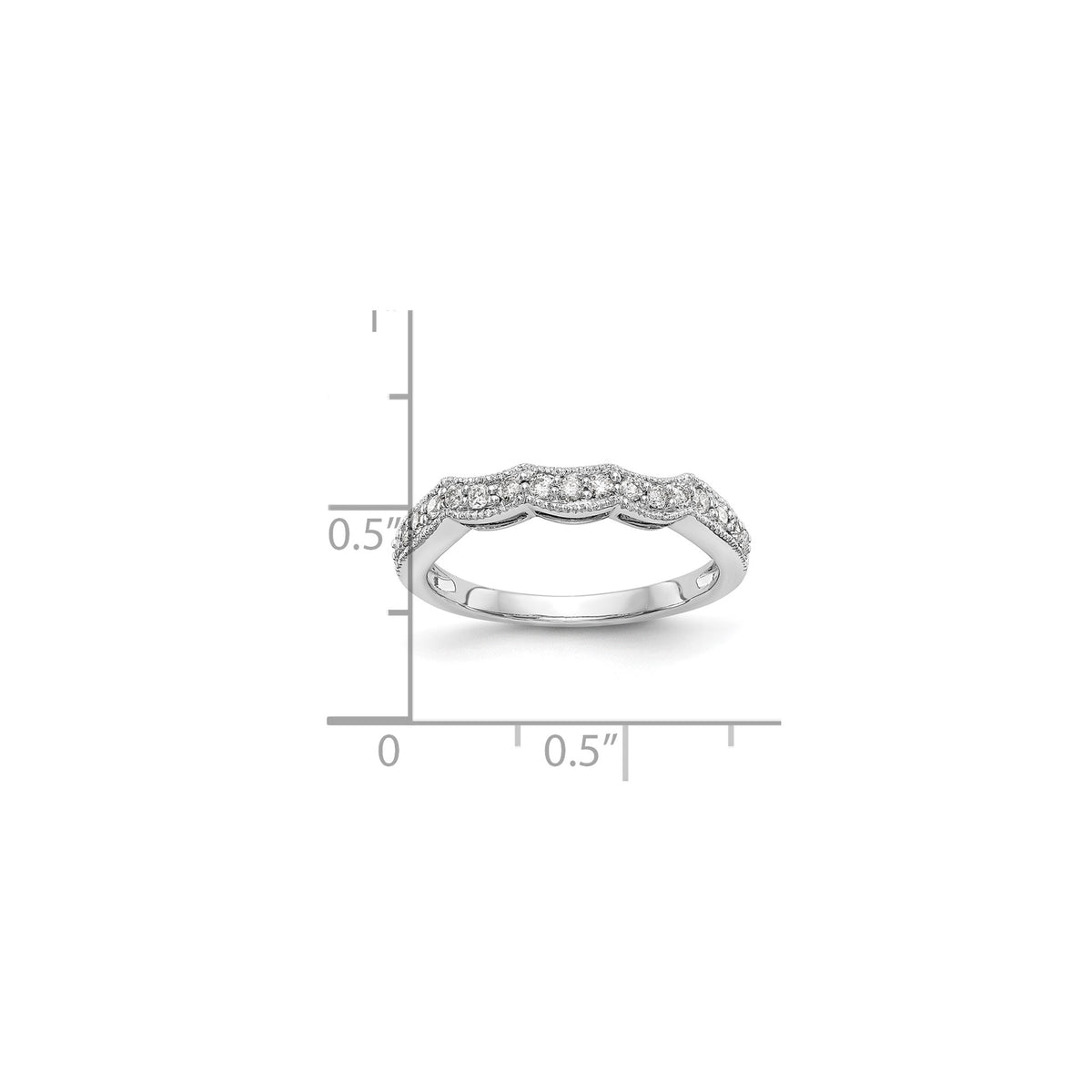 Lab-Grown Diamond Wedding Band in 14K White Gold, 2mm (1/4 ct. tw.), Size 7 - Sophia Jewelers