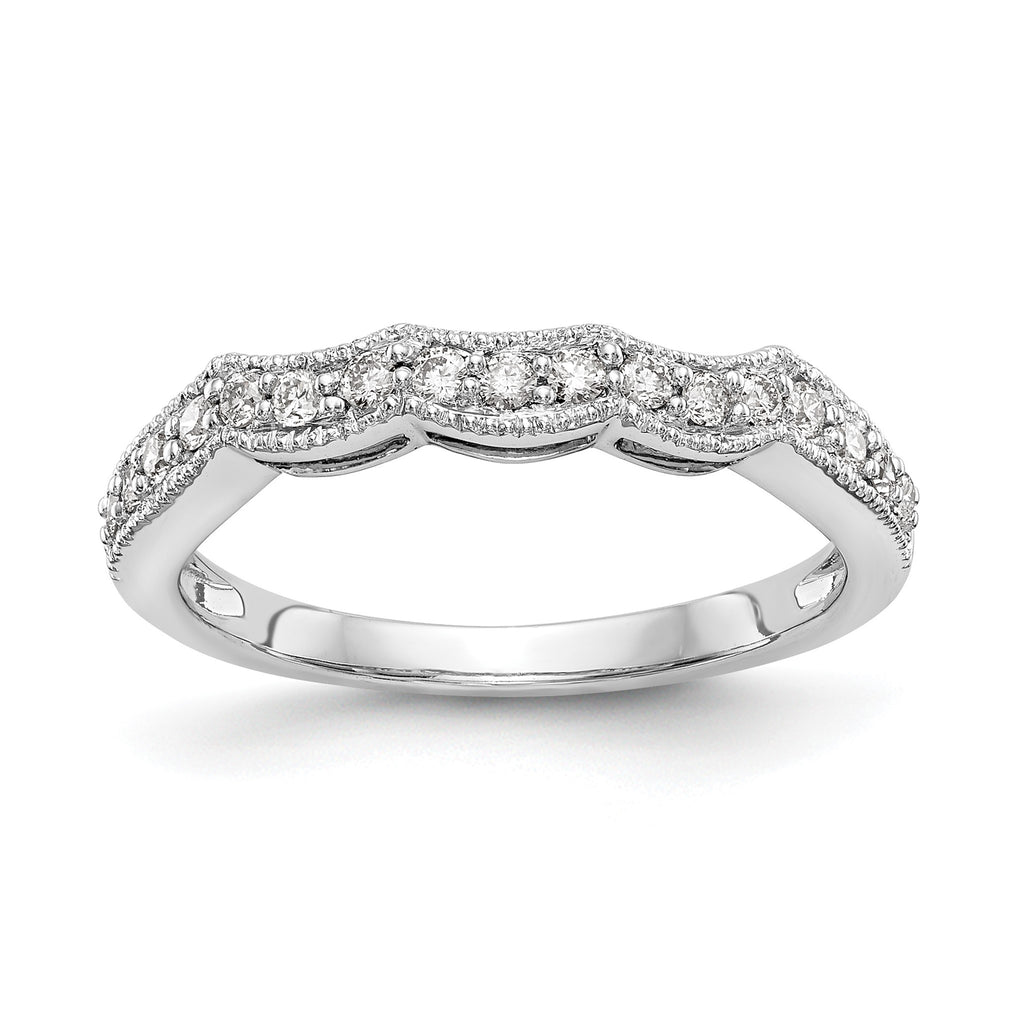 Lab-Grown Diamond Wedding Band in 14K White Gold, 2mm (1/4 ct. tw.), Size 7 - Sophia Jewelers