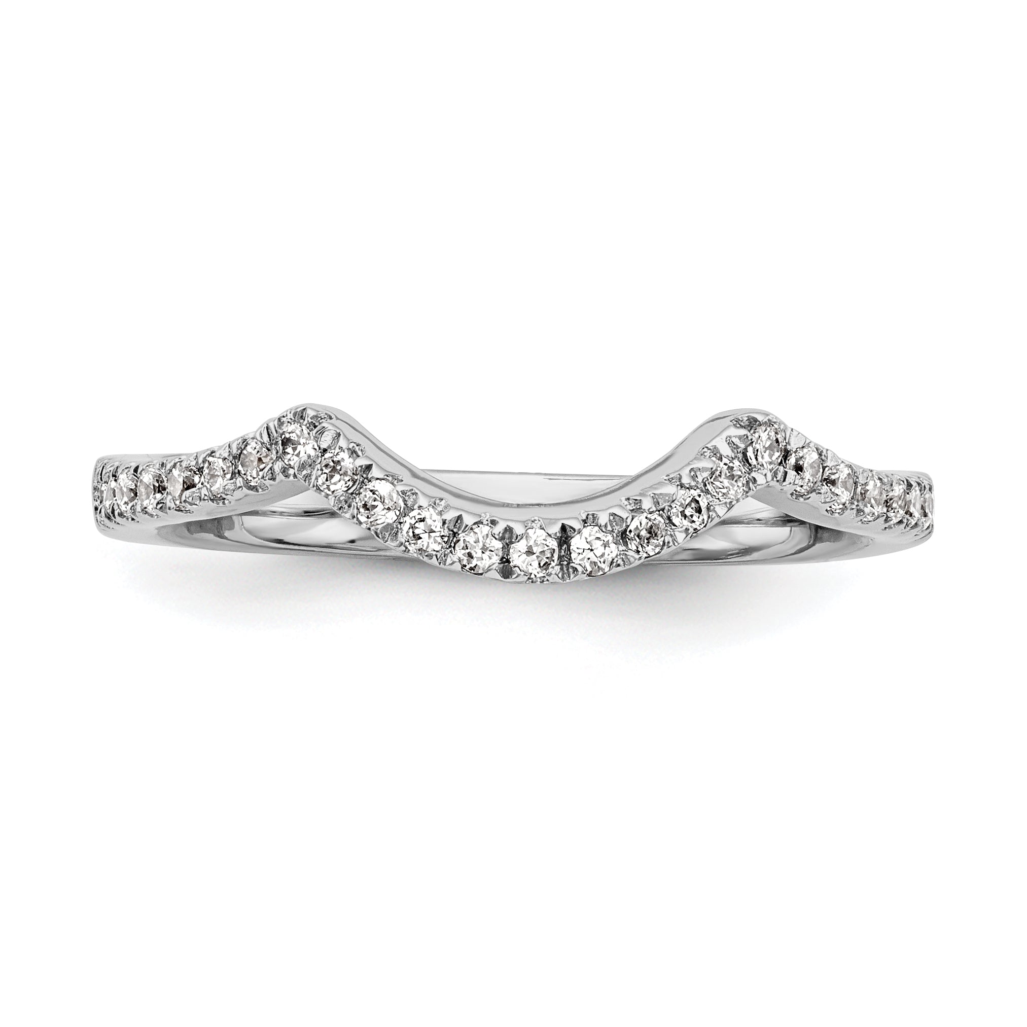 14k White Gold 1/4 carat Lab Grown Diamond VS/SI+ G+ Complete Wedding Band