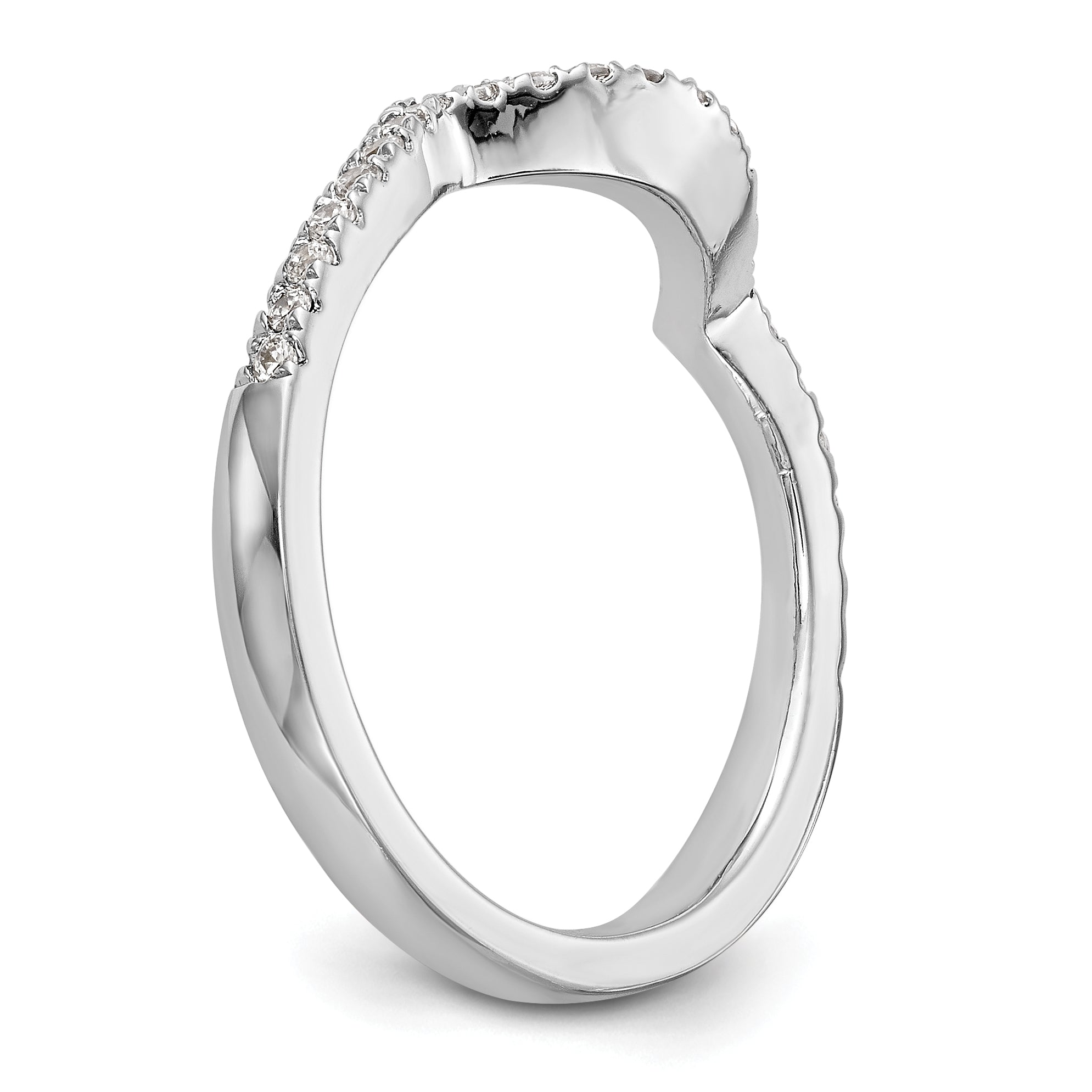 14k White Gold 1/4 carat Lab Grown Diamond VS/SI+ G+ Complete Wedding Band