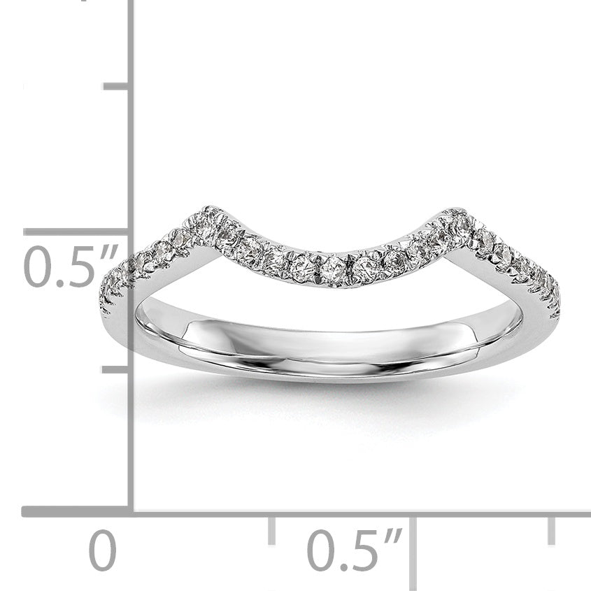 14k White Gold 1/4 carat Lab Grown Diamond VS/SI+ G+ Complete Wedding Band