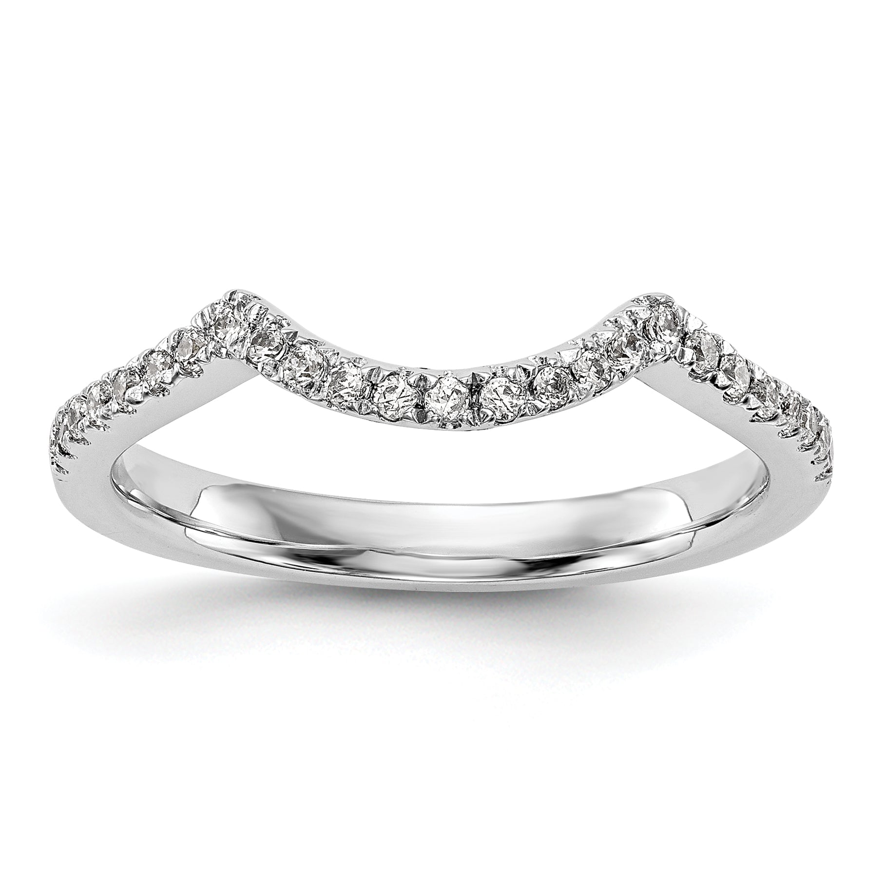 14k White Gold 1/4 carat Lab Grown Diamond VS/SI+ G+ Complete Wedding Band