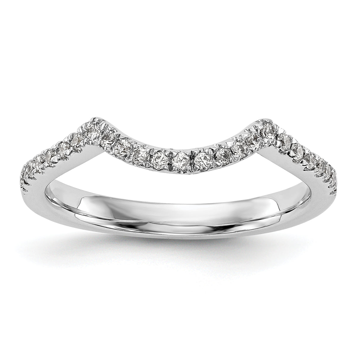 14k White Gold 1/4 carat Lab Grown Diamond VS/SI+ G+ Complete Wedding Band