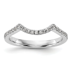 14k White Gold 1/4 carat Lab Grown Diamond VS/SI+ G+ Complete Wedding Band