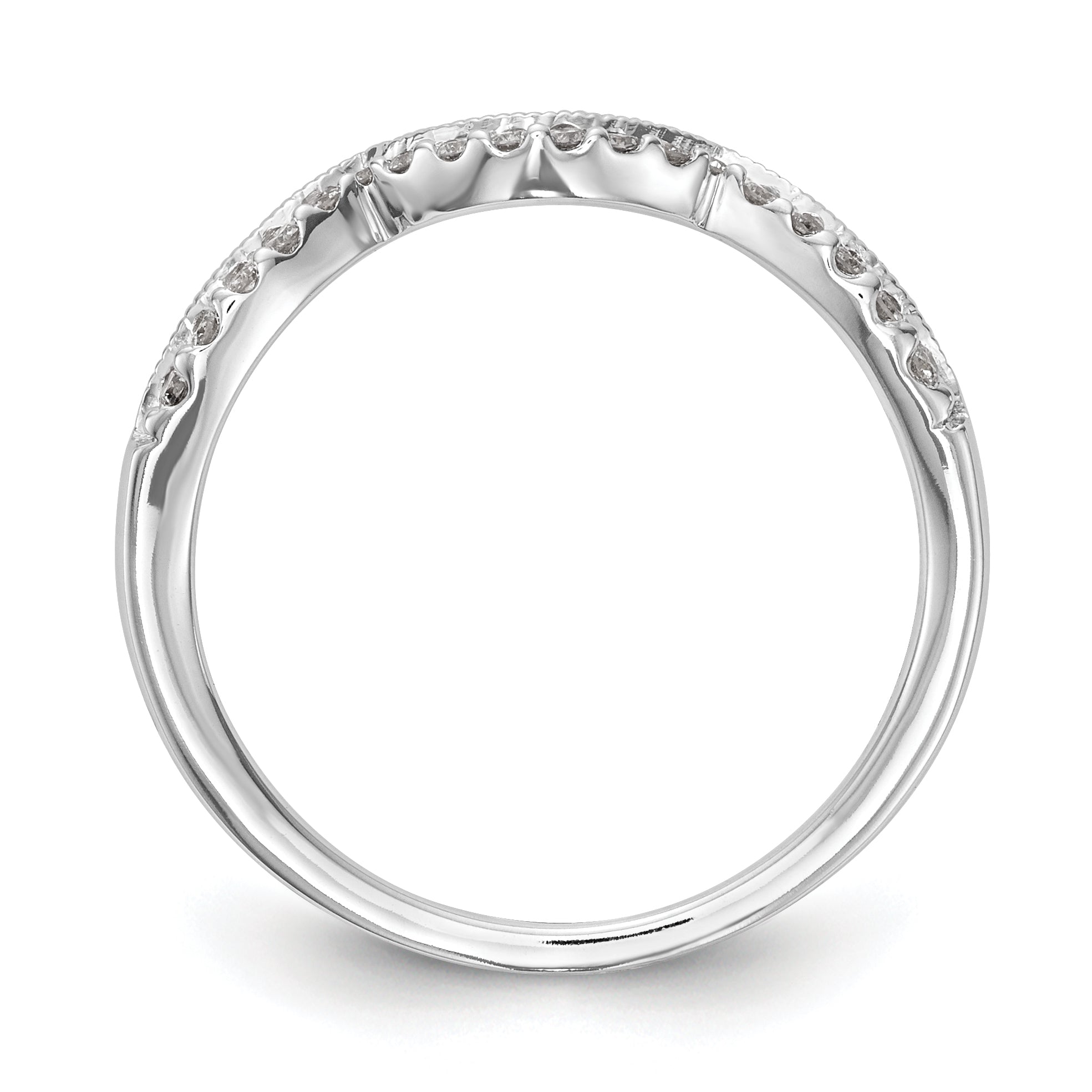 14k White Gold 1/8 carat Lab Grown Diamond VS/SI+ G+ Complete Wedding Band