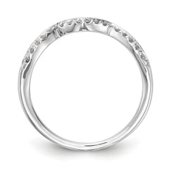 14k White Gold 1/8 carat Lab Grown Diamond VS/SI+ G+ Complete Wedding Band