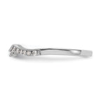 14k White Gold 1/8 carat Lab Grown Diamond VS/SI+ G+ Complete Wedding Band