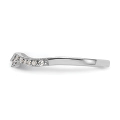 14k White Gold 1/8 carat Lab Grown Diamond VS/SI+ G+ Complete Wedding Band