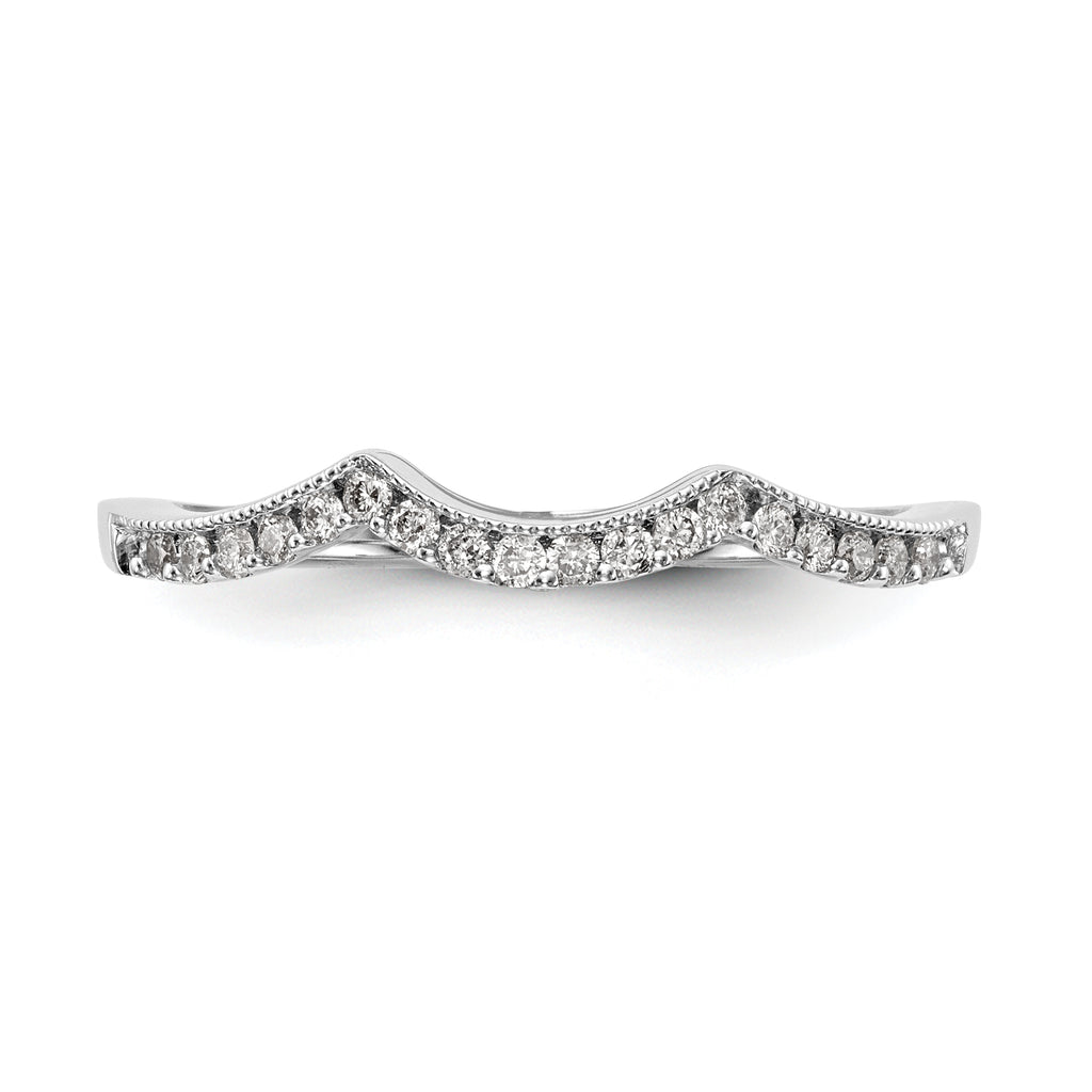 14k White Gold 1/8 carat Lab Grown Diamond VS/SI+ G+ Complete Wedding Band
