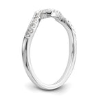 14k White Gold 1/8 carat Lab Grown Diamond VS/SI+ G+ Complete Wedding Band