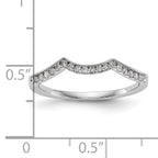 14k White Gold 1/8 carat Lab Grown Diamond VS/SI+ G+ Complete Wedding Band