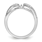 14k White Gold 1/6 carat Lab Grown Diamond VS/SI+ G+ Semi Mount Peg Set Engagment Ring