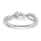 14k White Gold 1/6 carat Lab Grown Diamond VS/SI+ G+ Semi Mount Peg Set Engagment Ring