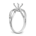 14k White Gold 1/6 carat Lab Grown Diamond VS/SI+ G+ Semi Mount Peg Set Engagment Ring