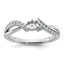 14k White Gold 1/6 carat Lab Grown Diamond VS/SI+ G+ Semi Mount Peg Set Engagment Ring
