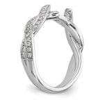 14k White Gold Criss-Cross Peg Set 3/8 carat Diamond Semi-mount Engagement Ring