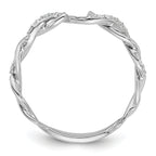14k White Gold 1/10 carat Lab Grown Diamond VS/SI+ G+ Semi Mount Peg Set Criss Cross Engagement Ring