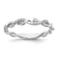 14k White Gold 1/10 carat Lab Grown Diamond VS/SI+ G+ Semi Mount Peg Set Criss Cross Engagement Ring