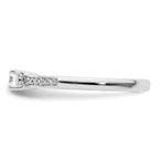 14k White Gold 1/3 carat Lab Grown Diamond VS/SI+ G+ Round Complete Channel Set Shared Prong Engagement Ring
