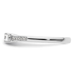 14k White Gold 1/3 carat Lab Grown Diamond VS/SI+ G+ Round Complete Channel Set Shared Prong Engagement Ring