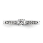 14k White Gold 1/3 carat Lab Grown Diamond VS/SI+ G+ Round Complete Channel Set Shared Prong Engagement Ring