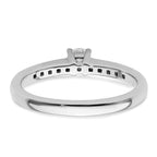 14k White Gold 1/3 carat Lab Grown Diamond VS/SI+ G+ Round Complete Channel Set Shared Prong Engagement Ring