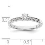 14k White Gold 1/3 carat Lab Grown Diamond VS/SI+ G+ Round Complete Channel Set Shared Prong Engagement Ring