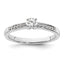 14k White Gold 1/3 carat Lab Grown Diamond VS/SI+ G+ Round Complete Channel Set Shared Prong Engagement Ring