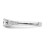 14k White Gold 3/4 carat Lab Grown Diamond VS/SI+ G+ Round Complete Channel Set Shared Prong Engagement Ring