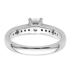 14k White Gold 3/4 carat Lab Grown Diamond VS/SI+ G+ Round Complete Channel Set Shared Prong Engagement Ring