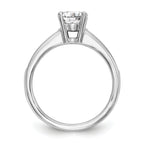 14k White Gold 1/4 carat Lab Grown Diamond VS/SI+ G+ 1 carat Center Round Semi Mount Channel Set Shared Prong Engagement Ring