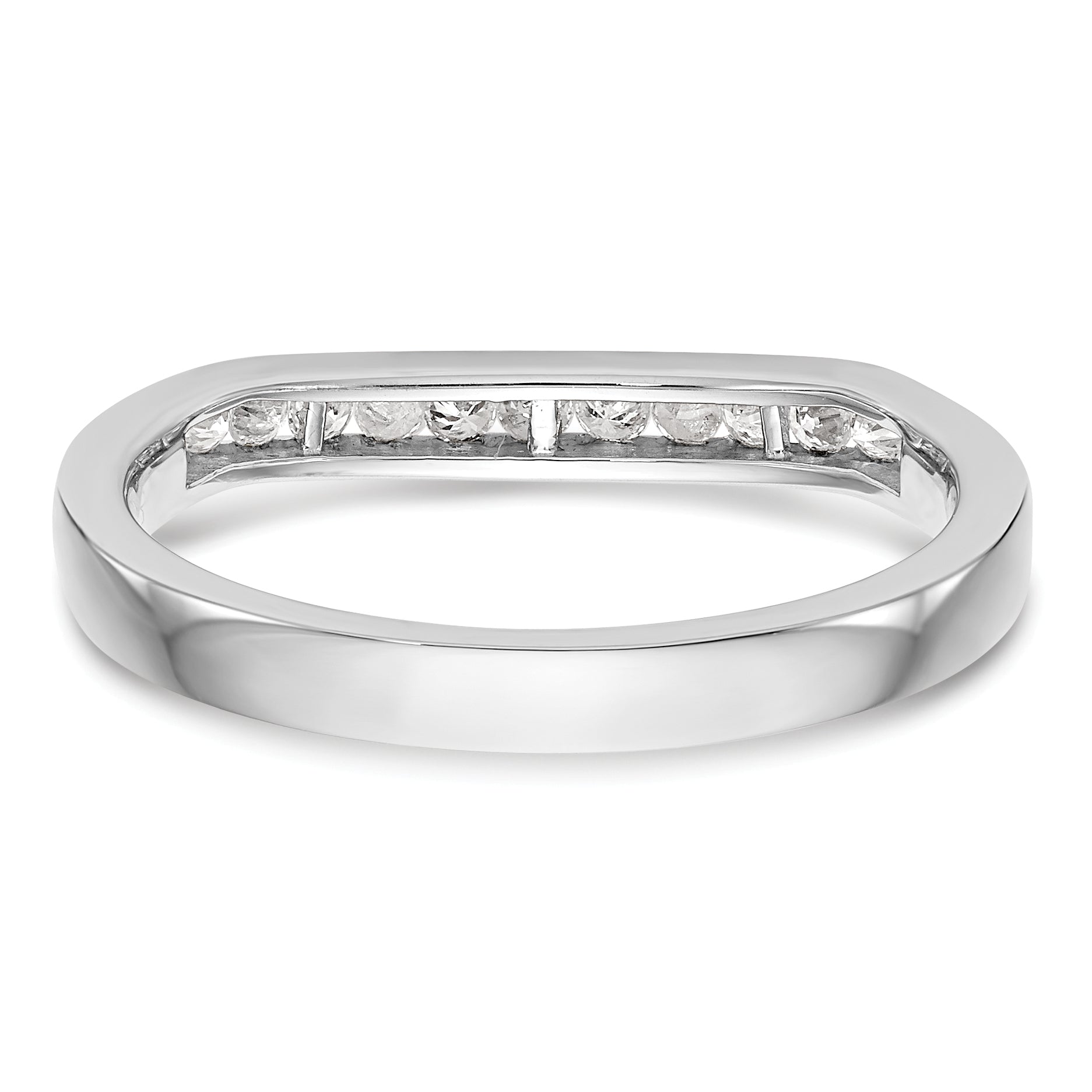 14K White Gold Lab Grown Diamond VS/SI+ G+ Wedding Band