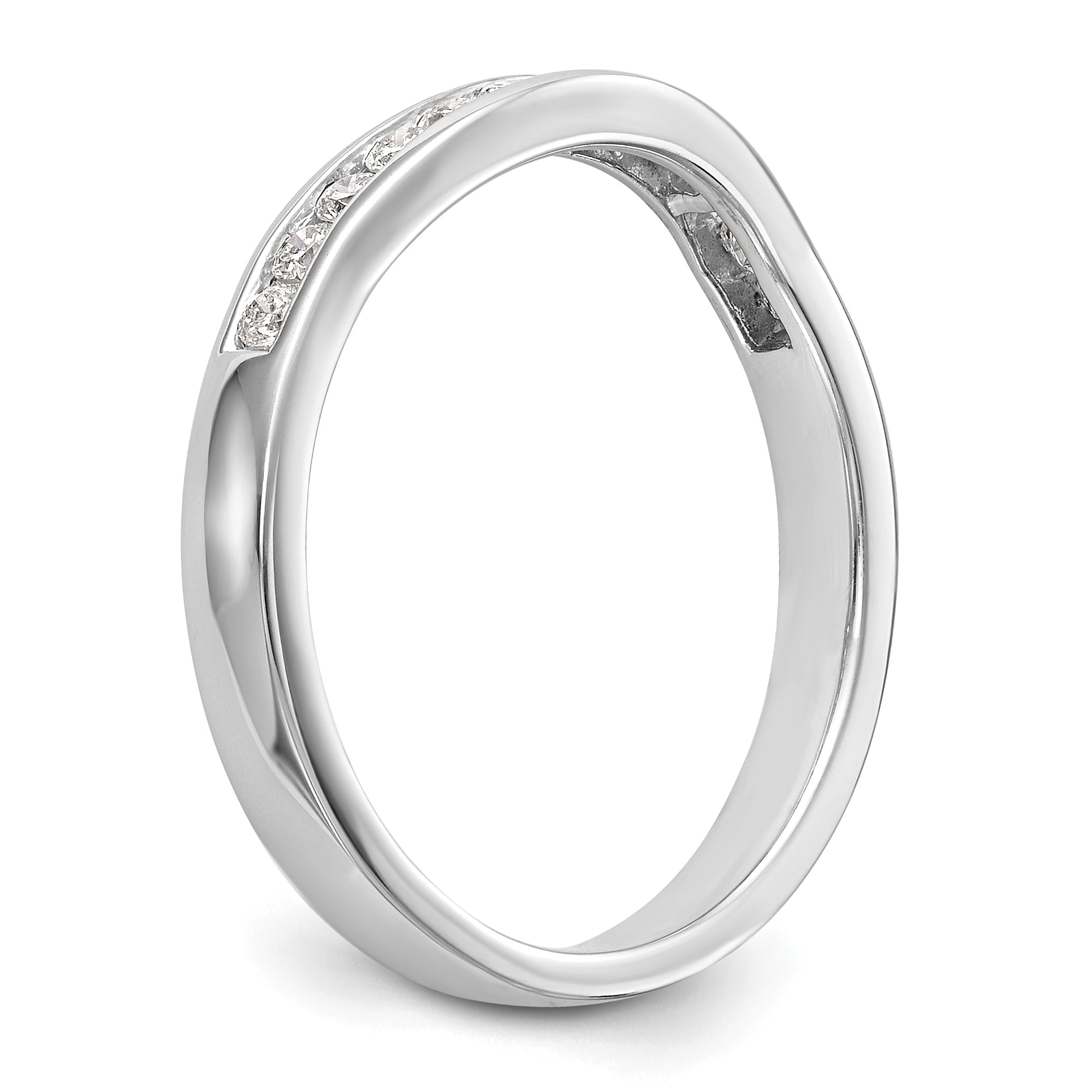 14K White Gold Lab Grown Diamond VS/SI+ G+ Wedding Band
