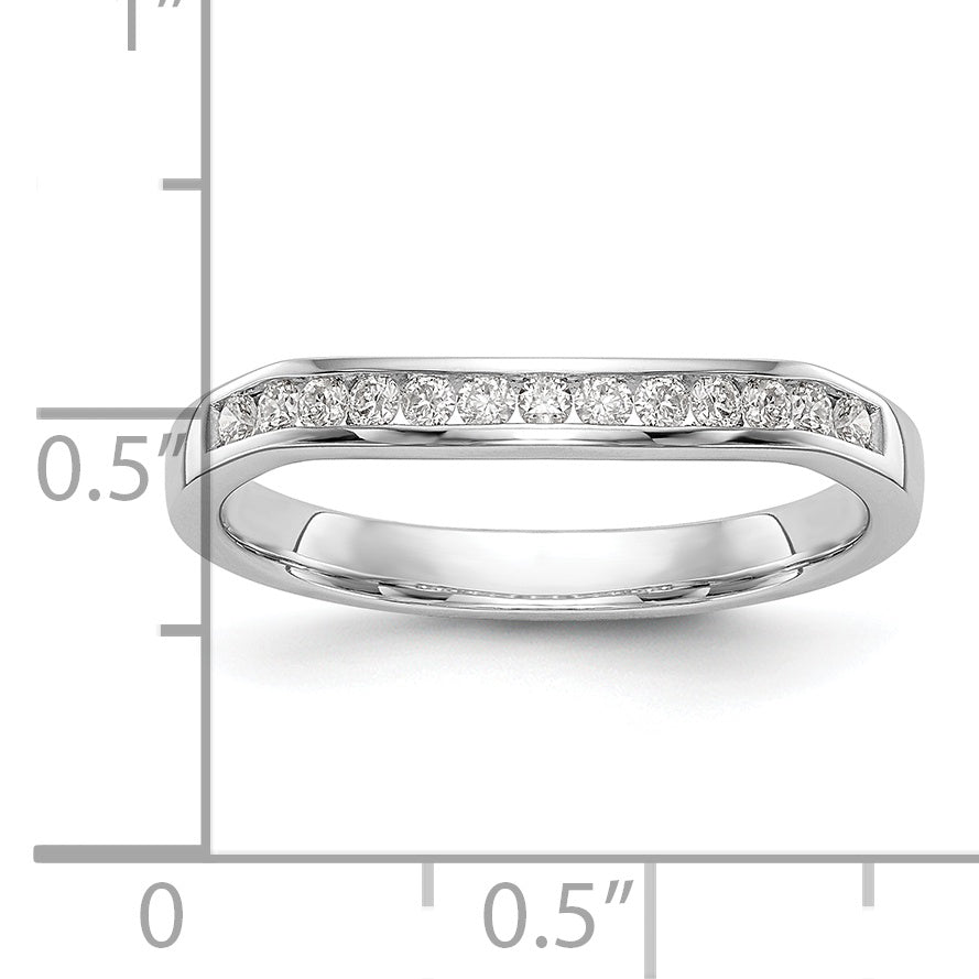 14K White Gold Lab Grown Diamond VS/SI+ G+ Wedding Band