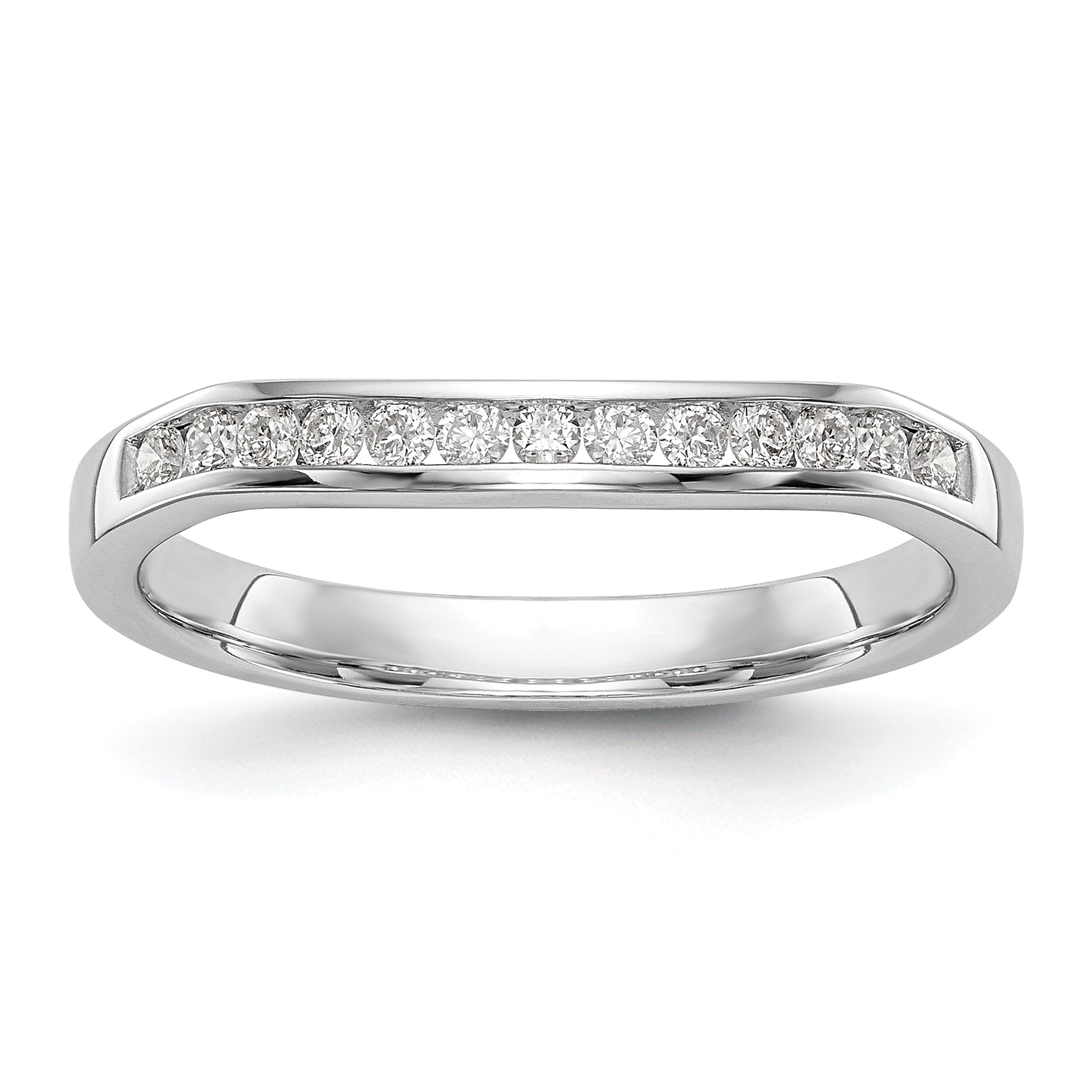 14K White Gold Lab Grown Diamond VS/SI+ G+ Wedding Band