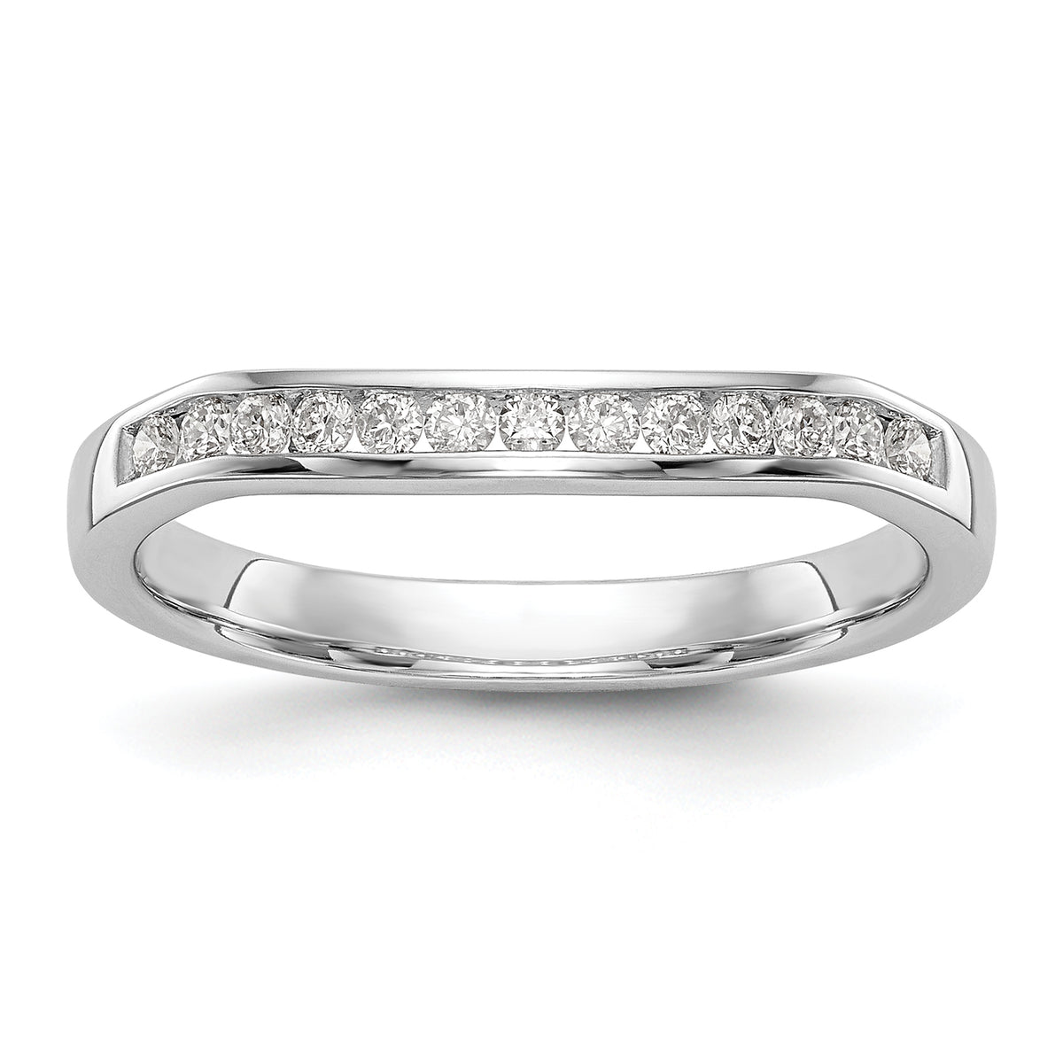 14K White Gold Lab Grown Diamond VS/SI+ G+ Wedding Band