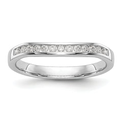 14K White Gold Lab Grown Diamond VS/SI+ G+ Wedding Band