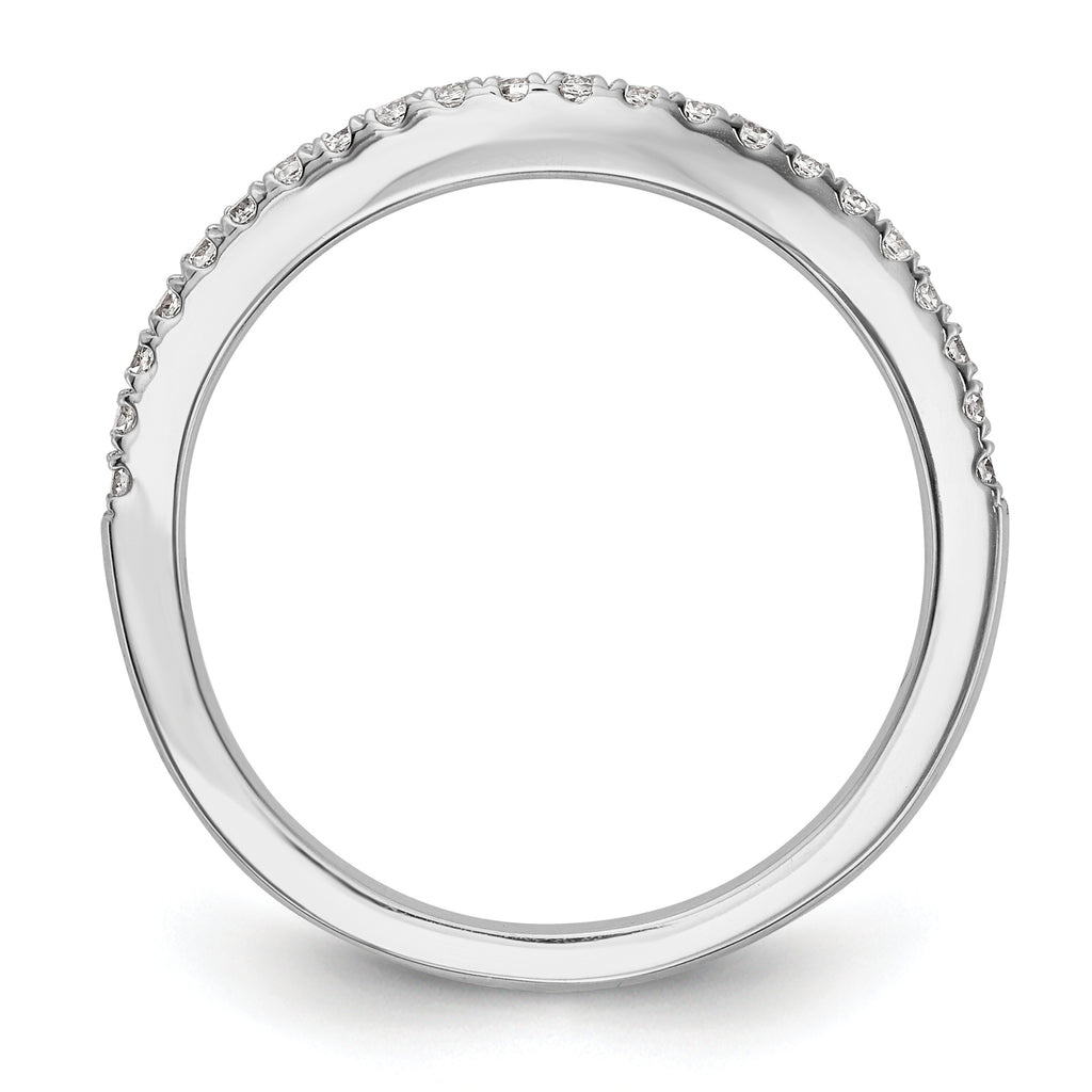 14k White Gold 1/5 carat Lab Grown Diamond VS/SI+ G+ Complete Wedding Band