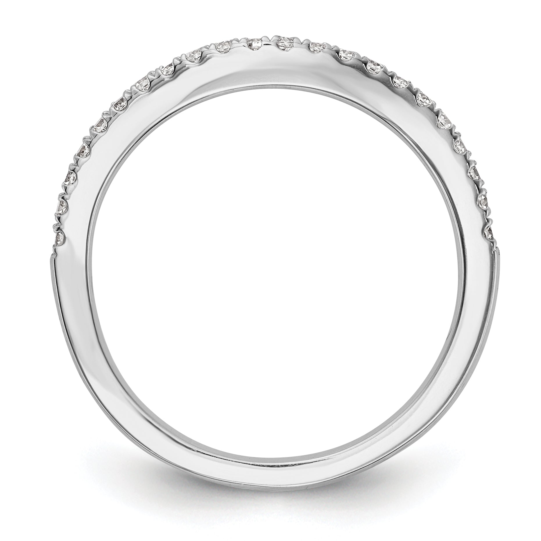 14k White Gold 1/5 carat Lab Grown Diamond VS/SI+ G+ Complete Wedding Band