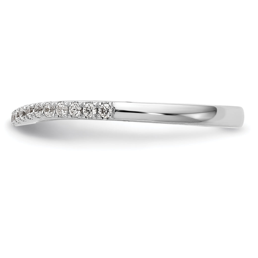14k White Gold 1/5 carat Lab Grown Diamond VS/SI+ G+ Complete Wedding Band