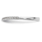 14k White Gold 1/5 carat Lab Grown Diamond VS/SI+ G+ Complete Wedding Band
