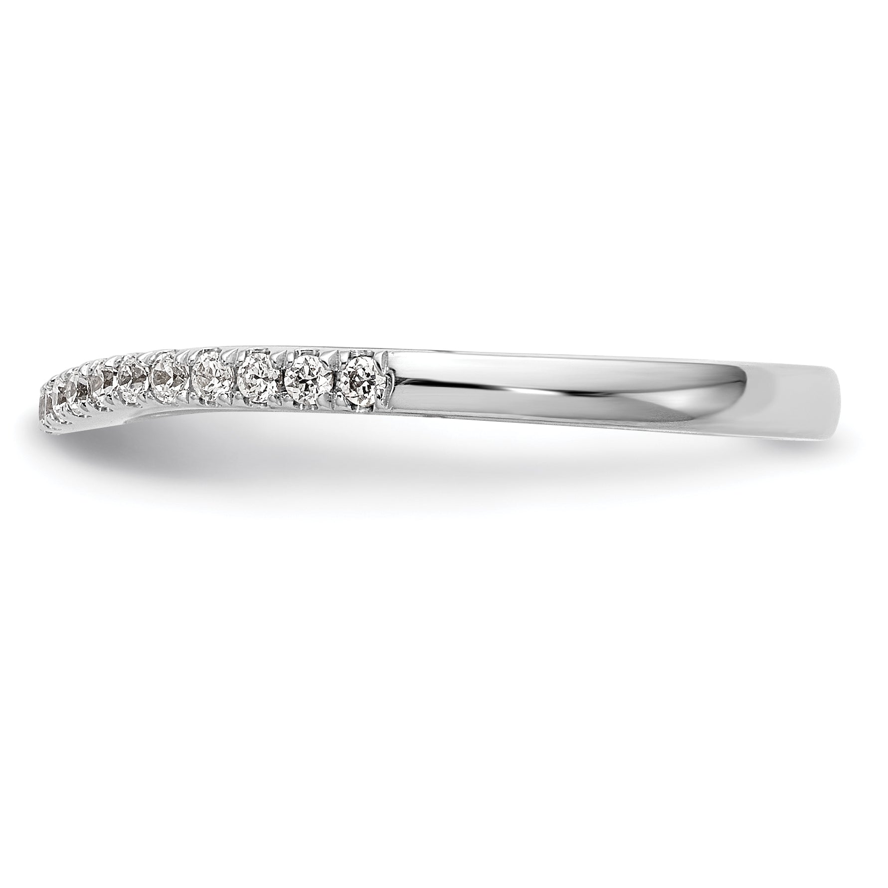 14k White Gold 1/5 carat Lab Grown Diamond VS/SI+ G+ Complete Wedding Band