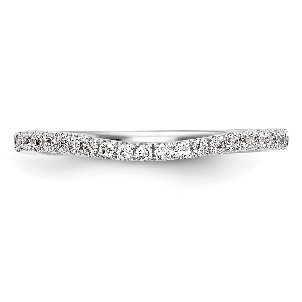 14k White Gold 1/5 carat Lab Grown Diamond VS/SI+ G+ Complete Wedding Band