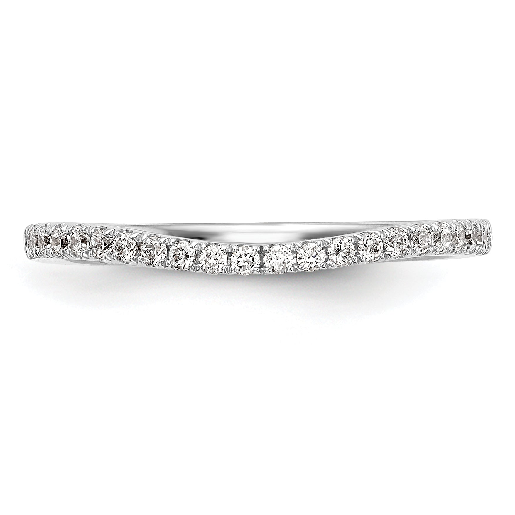 14k White Gold 1/5 carat Lab Grown Diamond VS/SI+ G+ Complete Wedding Band