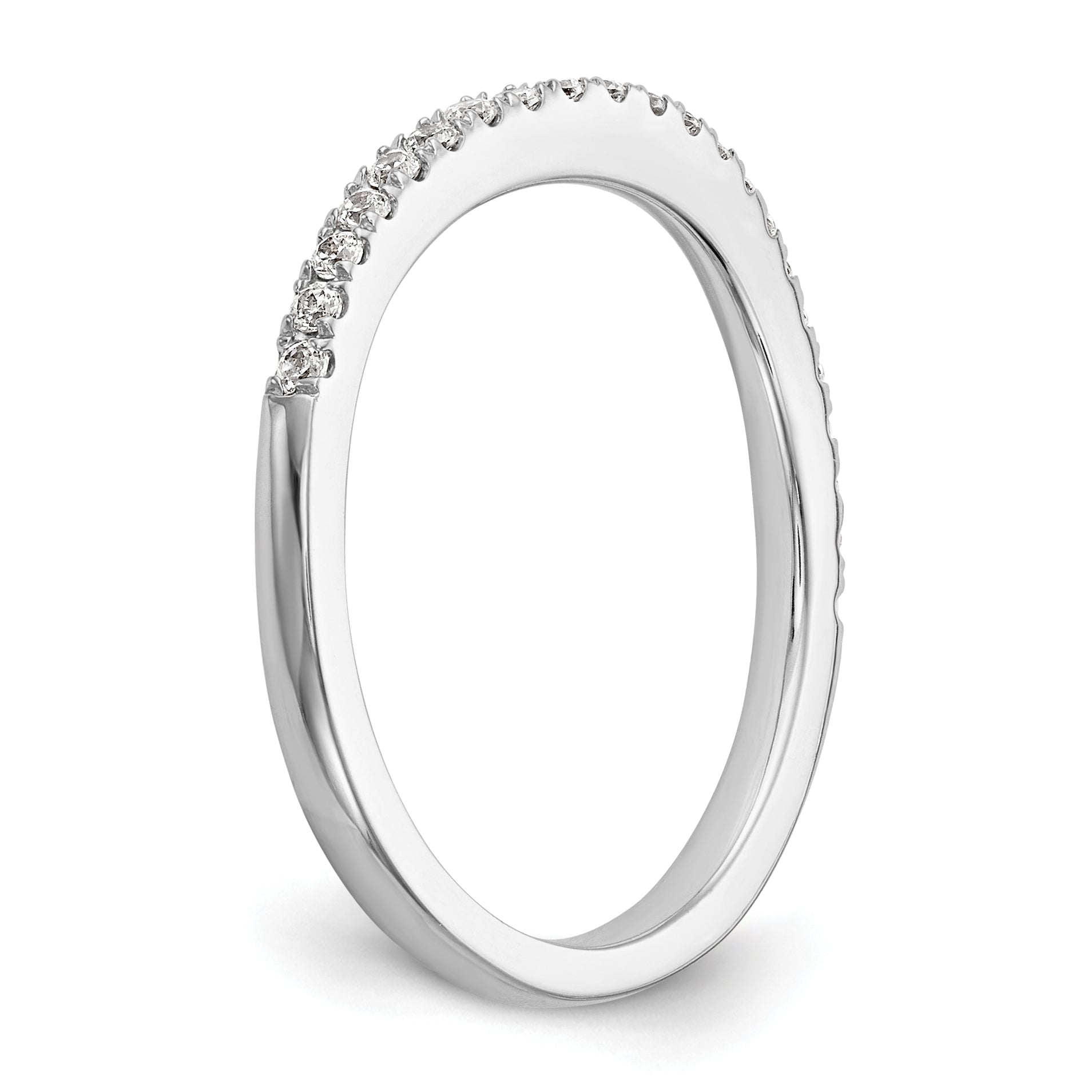 14k White Gold 1/5 carat Lab Grown Diamond VS/SI+ G+ Complete Wedding Band